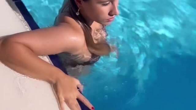 Elif Karaarslan Hot Onlyfans Video Boob Drop In The Pool